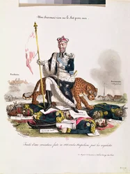 «Una vez consagrado, nada fue sagrado para mí», caricatura del rey Carlos X, 1830